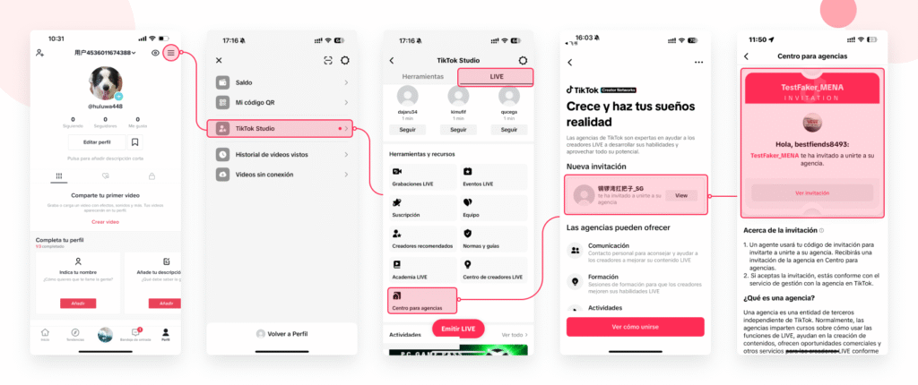 Como aceptar invitacion tiktok